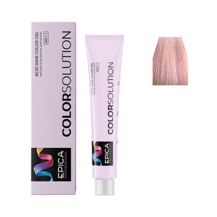 9.25 EPICA COLORSOLUTION Тонирующая кислая гель-краска блондин фиолетово-махагоновый, 100 мл.