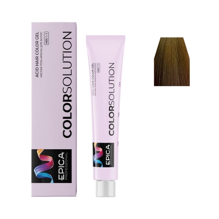 7.37 EPICA COLORSOLUTION Тонирующая кислая гель-краска русый золотисто-шоколадный, 100 мл.