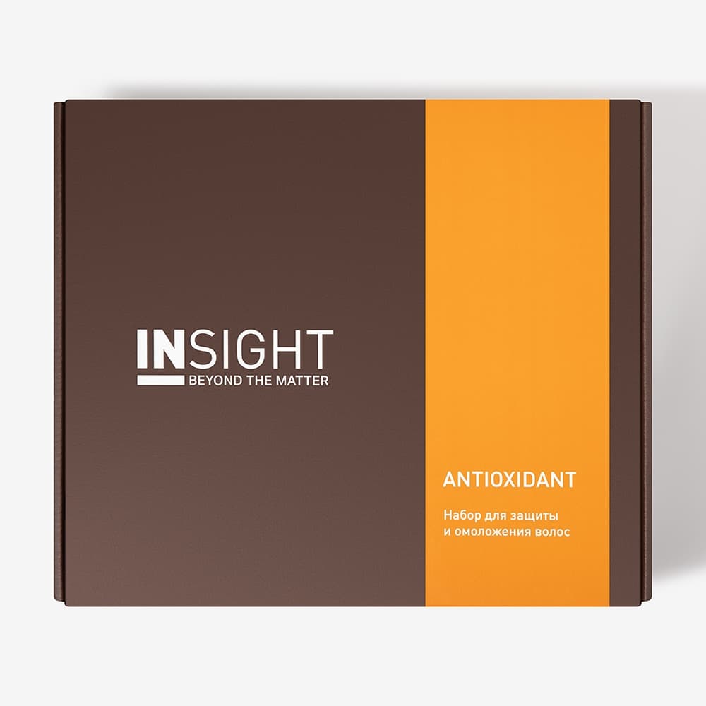 Набор INSIGHT ANTIOXIDANT для защиты и омоложения волос (шампунь 350 мл, маска 200 мл, кондиционер 350 мл)
