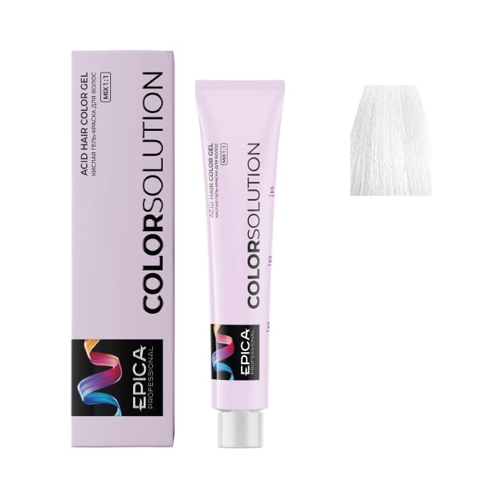 0.0 EPICA COLORSOLUTION Тонирующая кислая гель-краска нейтральный корректор, 100 мл.