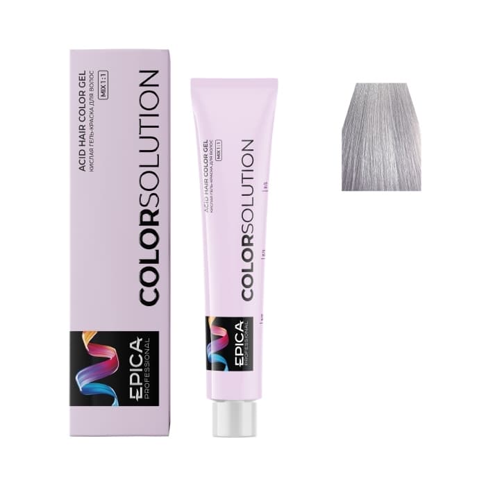 9.12 EPICA COLORSOLUTION Тонирующая кислая гель-краска блондин пепельно-перламутровый, 100 мл.